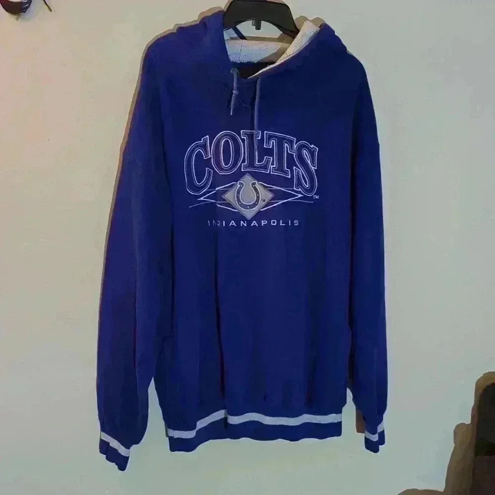 NFL Vintage Logo Athletic Indianapolis Colts sweatshirt, XL, blue and white. - Picture 2 of 8